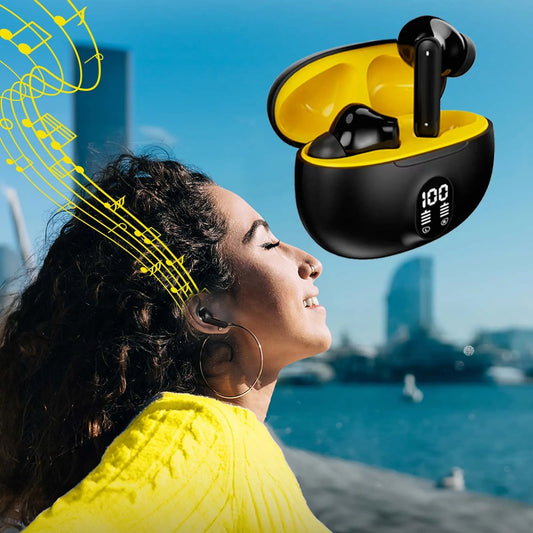 🔥 TWS Wireless Earbuds with LED Display – ENC Noise Cancellation,